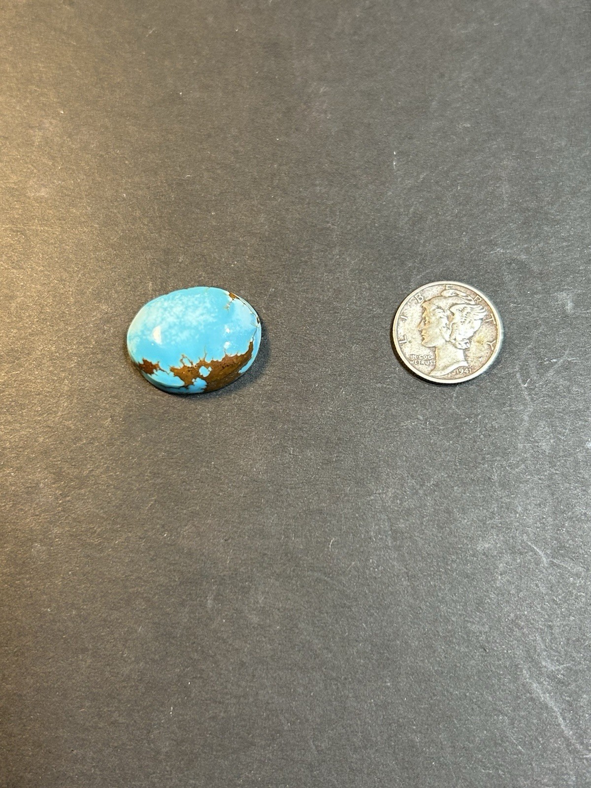 Egyptian Turquoise Cabochon, 17.0 carats, bright blue, ships from Arizona