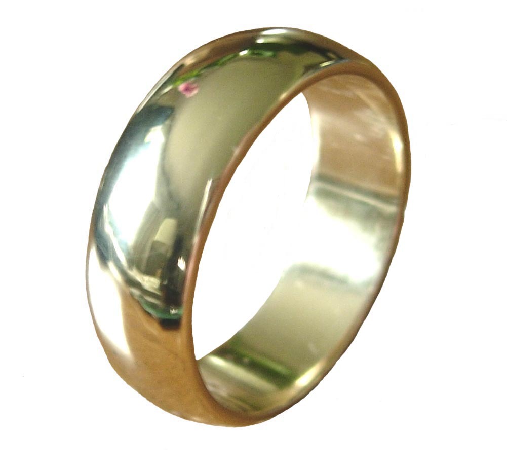 18K Gold Plated Mens 6mm Wedding Band Ring Size 9 10 11 12 13 14 New