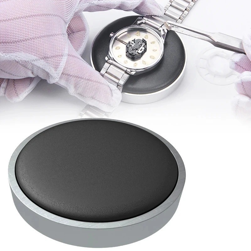 Watch Movement Holder Cushion Pad Leather Tool for Repair, 70mm Size