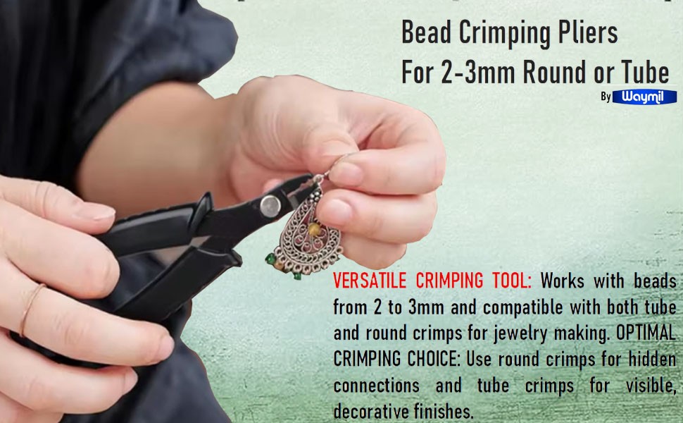 Bead Crimping Tool Crimper Pliers – For 2-3mm Round or Tube Beading Crimp Wire