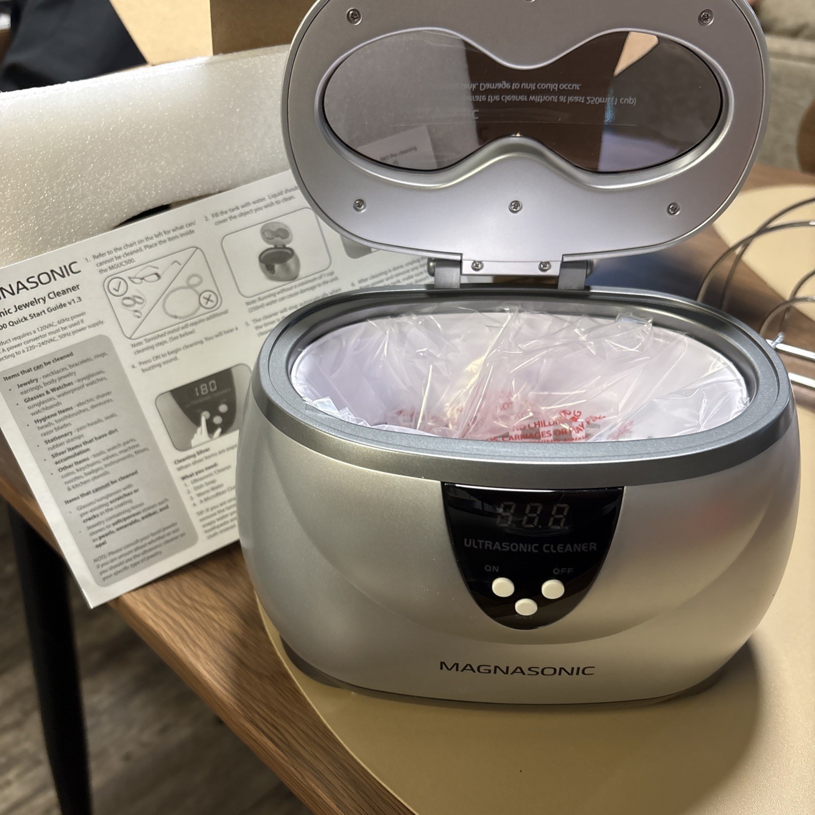 Magnasonic Professional Ultrasonic Jewelry Cleaner 20z Digital Timer