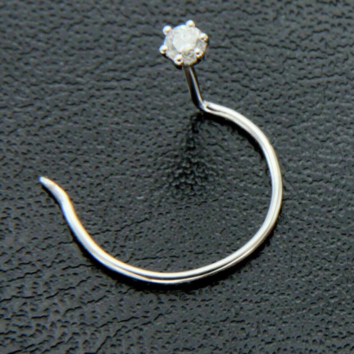 0.05 Ct Diamond Ring in Solid 14K White Gold | Brilliant Cut | Fine Jewelry