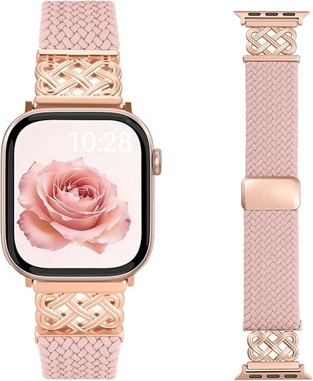 Magnetic Braided Stretchy Band For Apple Watch Bands 38mm 40mm 41mm 42mm Strap