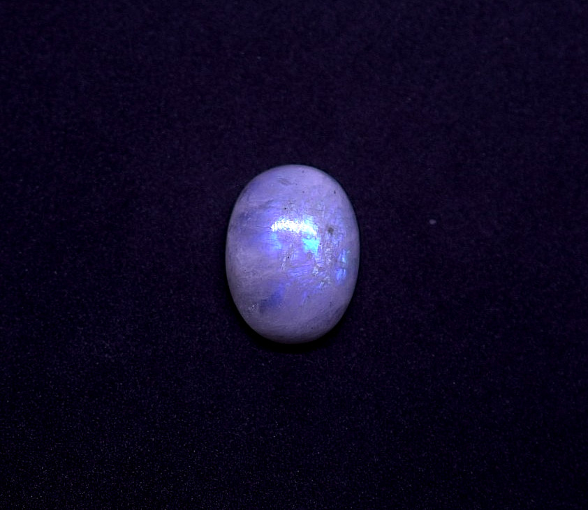 32 Ct Natural Blue Shine Rainbow Moonstone Oval Cabochon Gemstone 25x18x8 mm