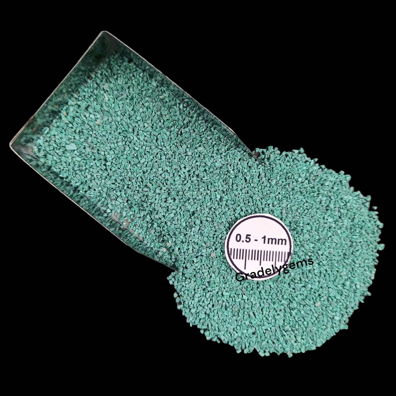 Malachite Turquoise Gemstone Crushed Powder – Rich Green Elegance for Resin Art,