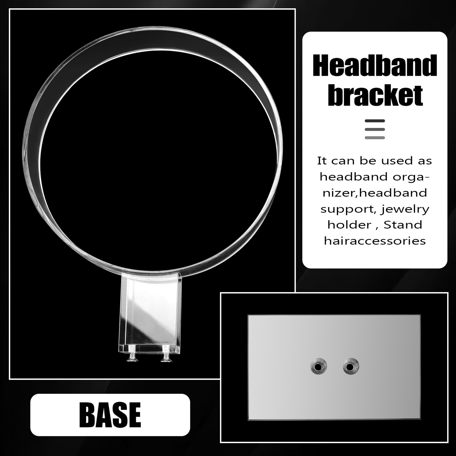 Acrylic Headband Holder, Hair Accessories, Headband Display Stand, Jewelry4158