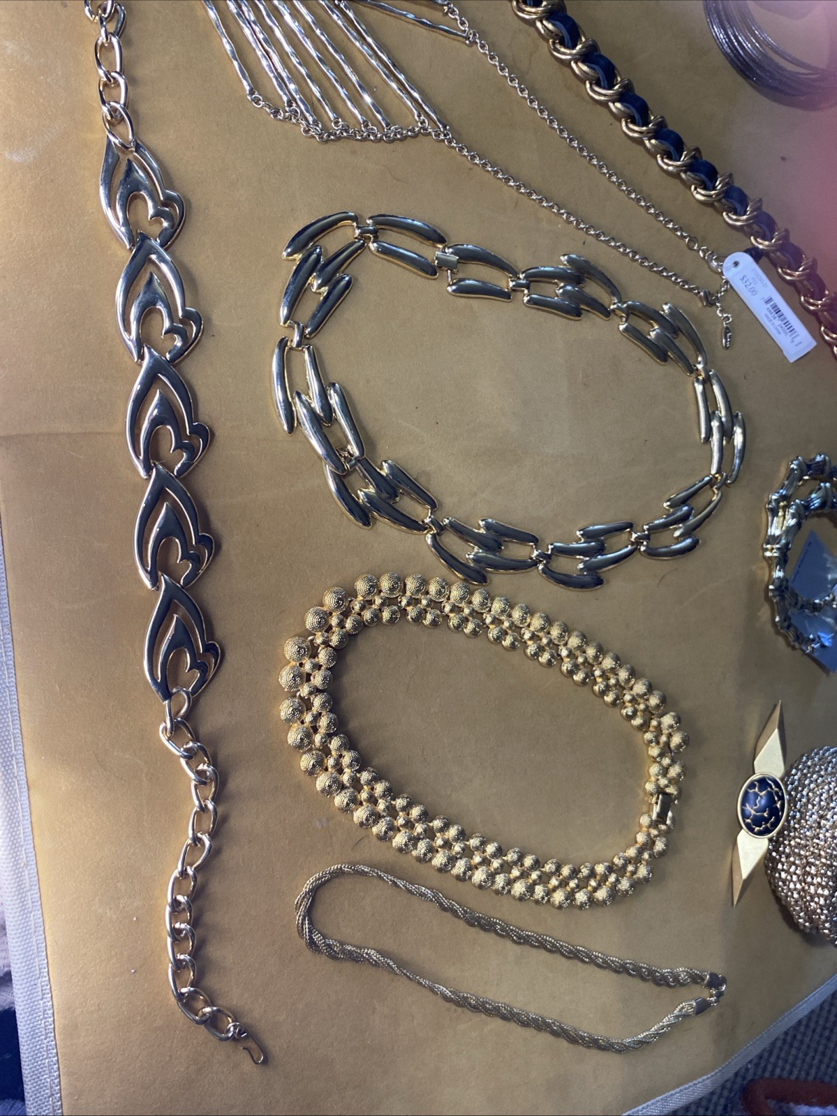 Gold tone Vintage Goth,biker,club, Or Statement Jewelry Lot Zara+ More