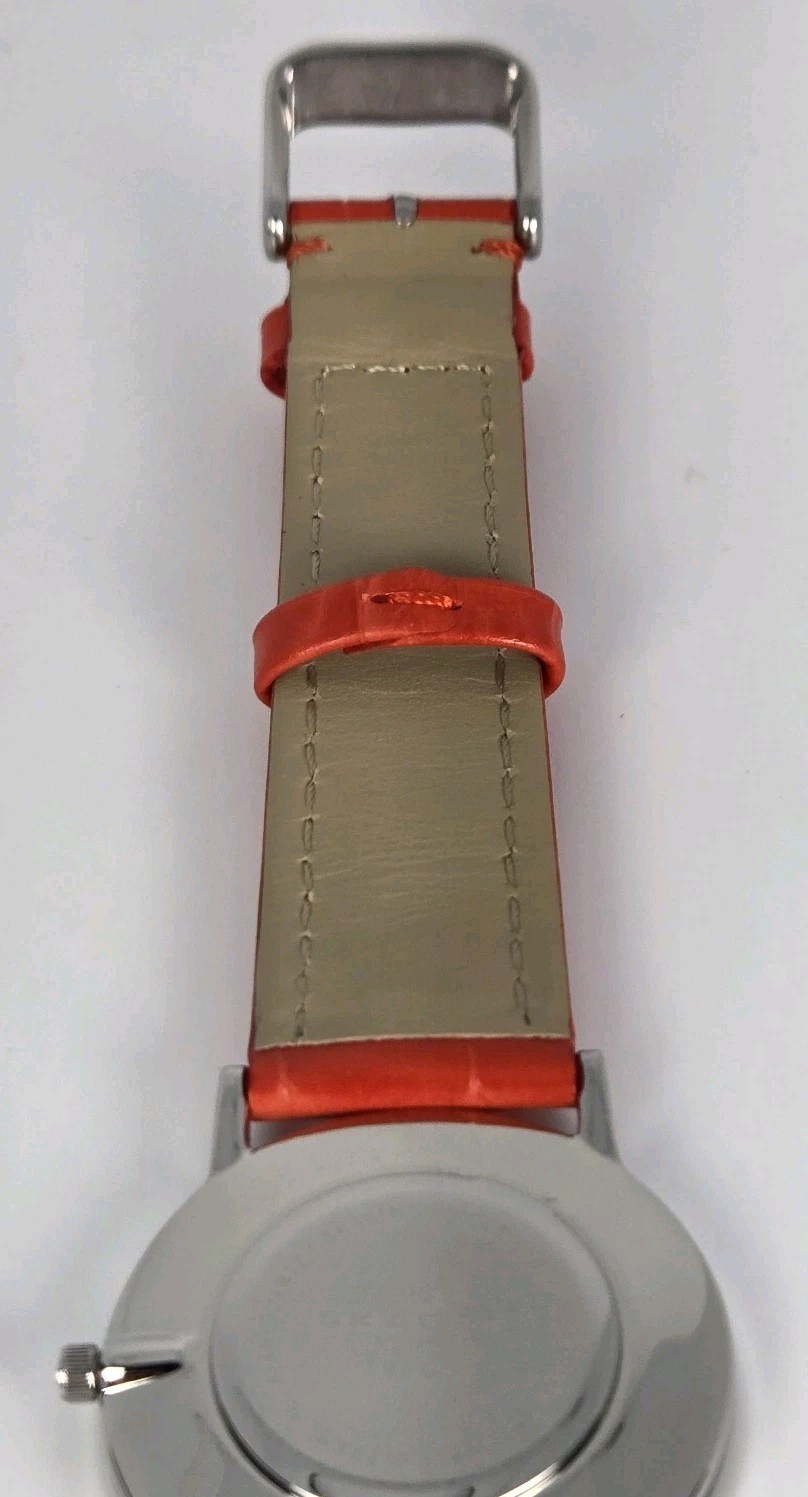 SKAGEN STEEL DENMARK WOMEN’S STAINLESS ST ULTRA SLIM SILVER DIAL LEATHER BAND