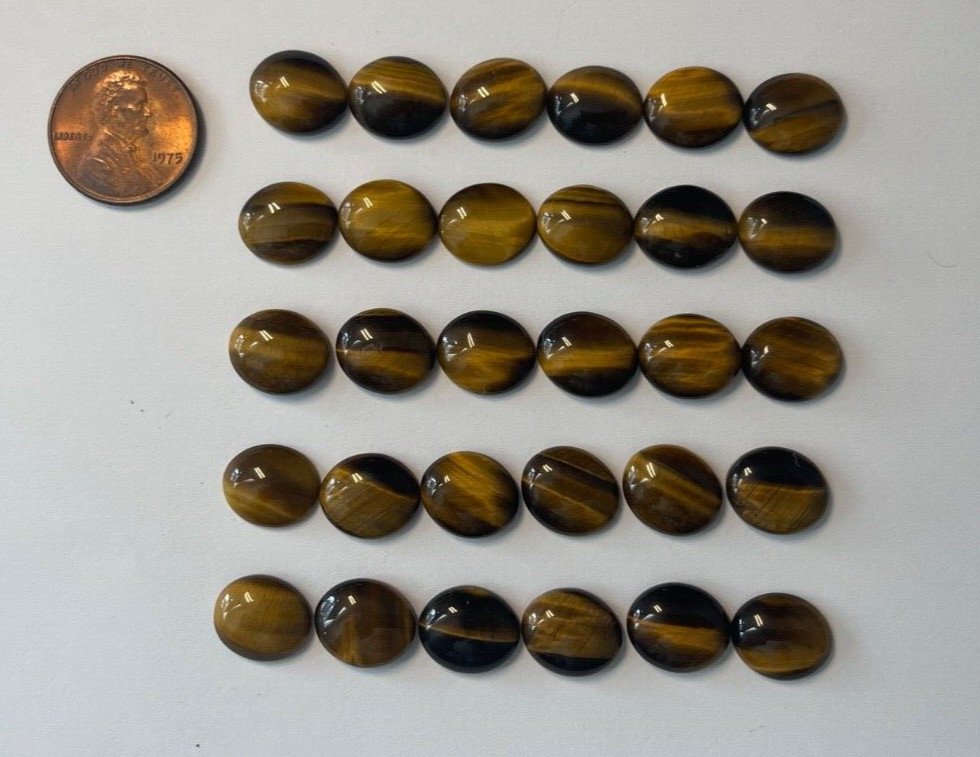 LOT OF 10 PIECES GENUINE NATURAL 12.5X10.5 MM OVAL CAB BROWN TIGEREYE WHOLESALE