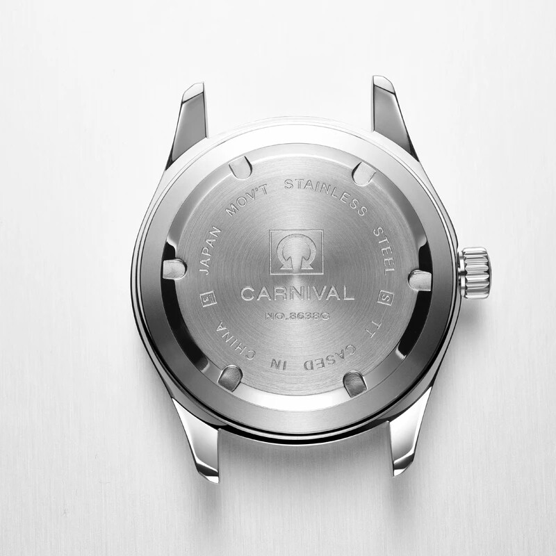 CARNIVAL Luxury Men’s Quartz Watch Luminous 3Bar Waterproof Stainless Steel