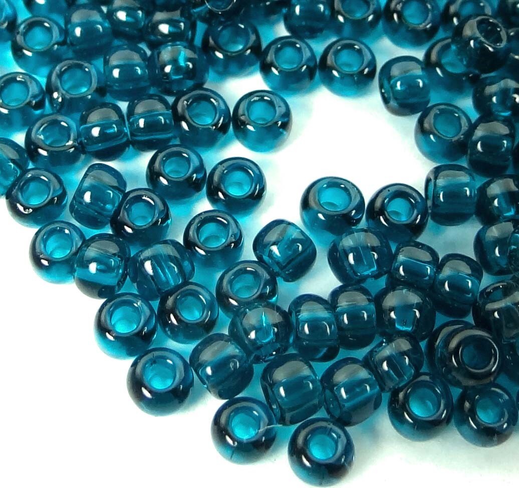 8/0 Fine Japanese TOHO Seed Round Beads -Transparent Capri Blue 10-Grams