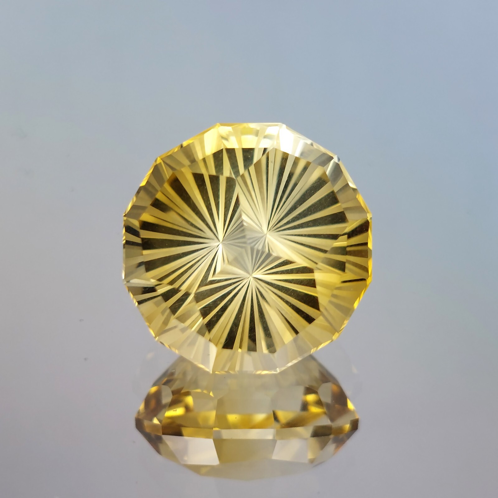 20.50 Cts SPLENDID ROUND CUSTOM CUT NATURAL CITRINE LOOSE GEMSTONE