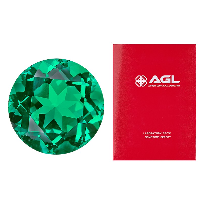 Lab Grown Columbia Emerald 3.98CT 10PCS Round Gemstones VVS1 for Jewelry Making