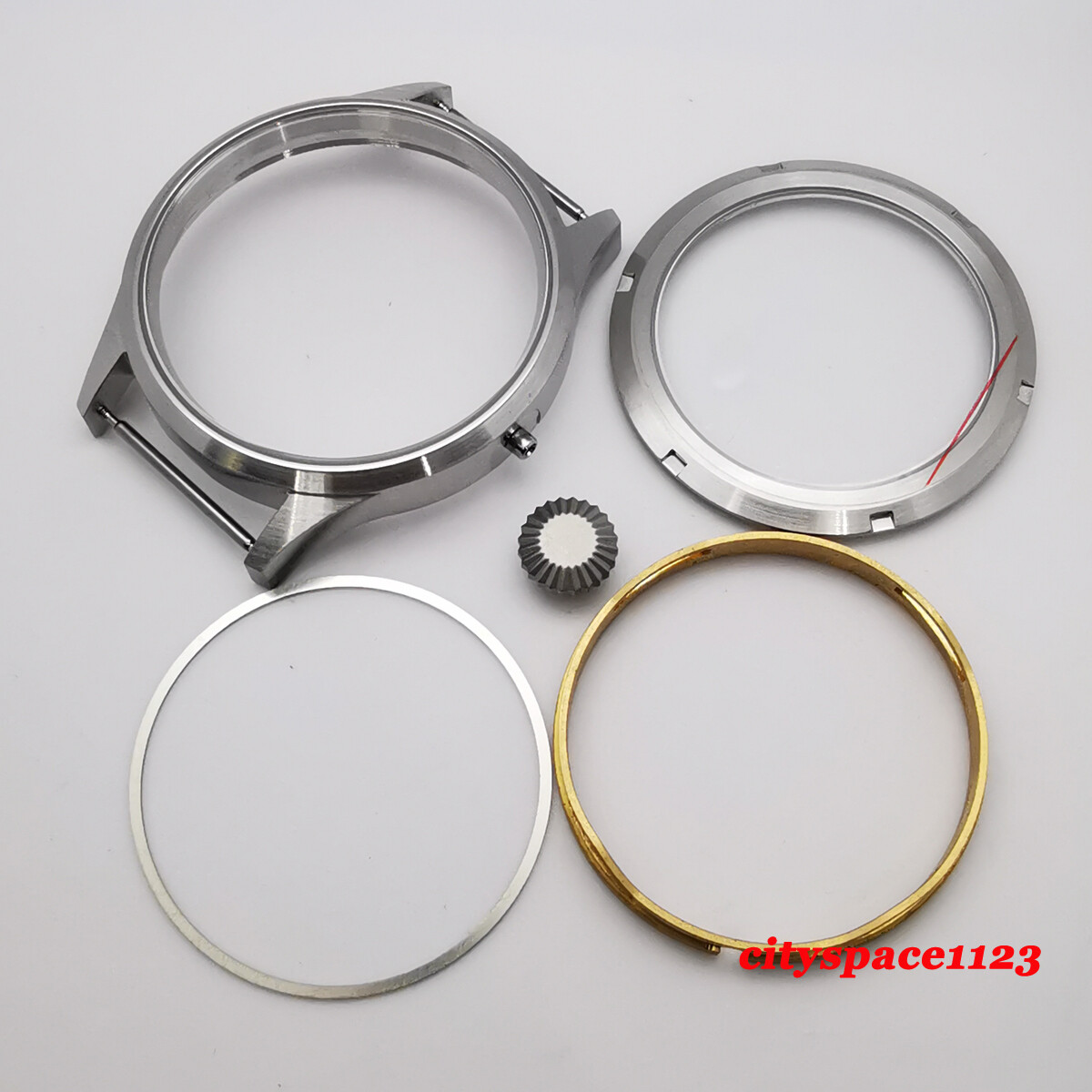 43mm CORGEUT Brushed watch case sapphire glass fit st3600,eta 6497,6498 movement