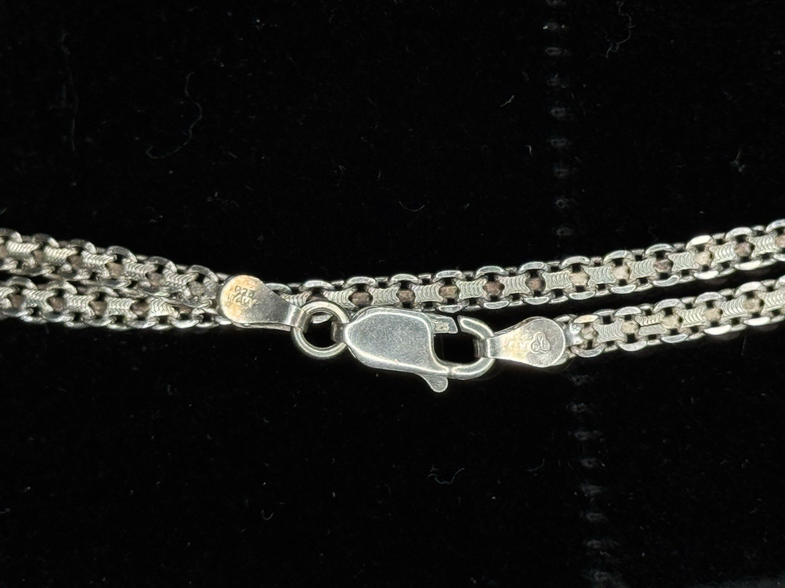 Sterling Silver Bismark Chain Necklace 3.1mm 15.54g Lobster Clasp 36” 925 IBB