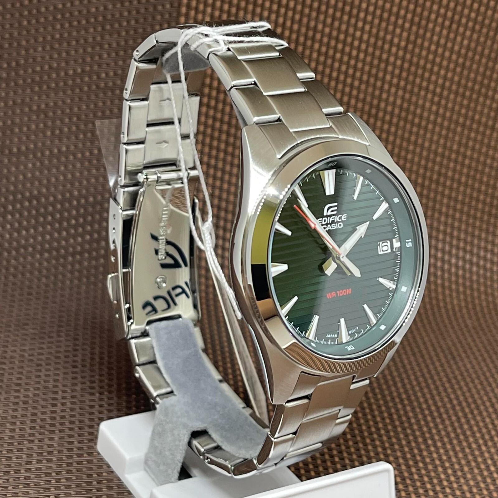 Casio Edifice EFV-140D-3A Green Analog Stainless Steel Classic Sporty Men Watch