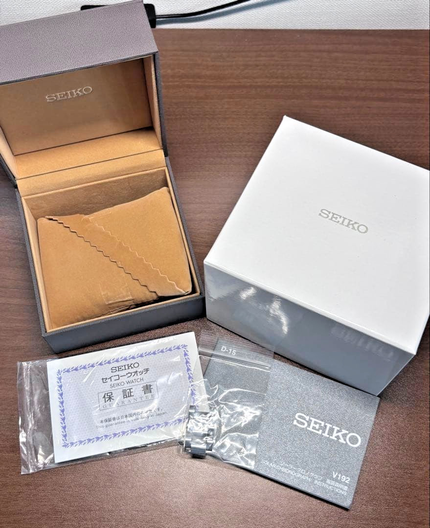 [☆Very Good++]SEIKO PROSPEX SPEEDTIMER SBDL085 Panda White Solar Chronograph