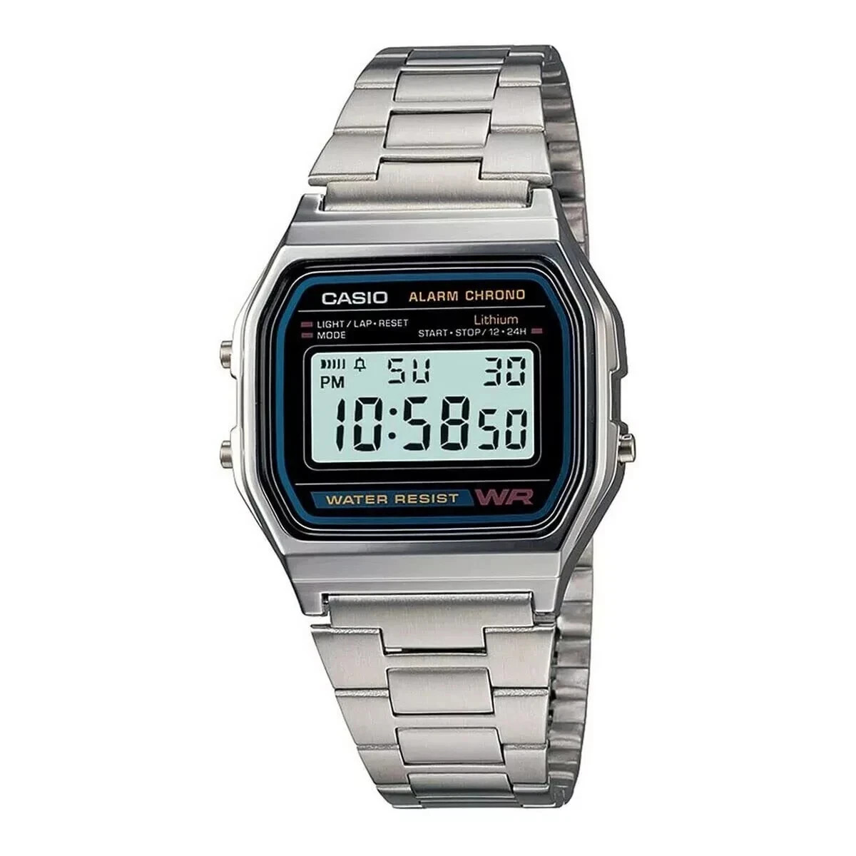 CASIO DIGITAL WRISTWATCH ALARM CHRONO A158WA-1
