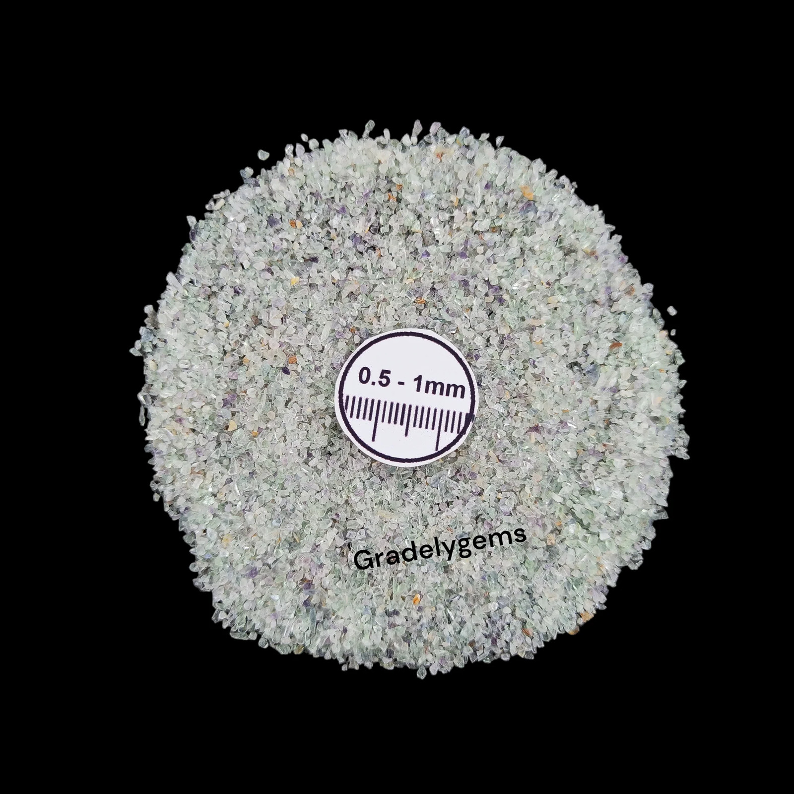 Green Fluorite 0.5-1mm Stone Granules for Resin Jewelry Decor