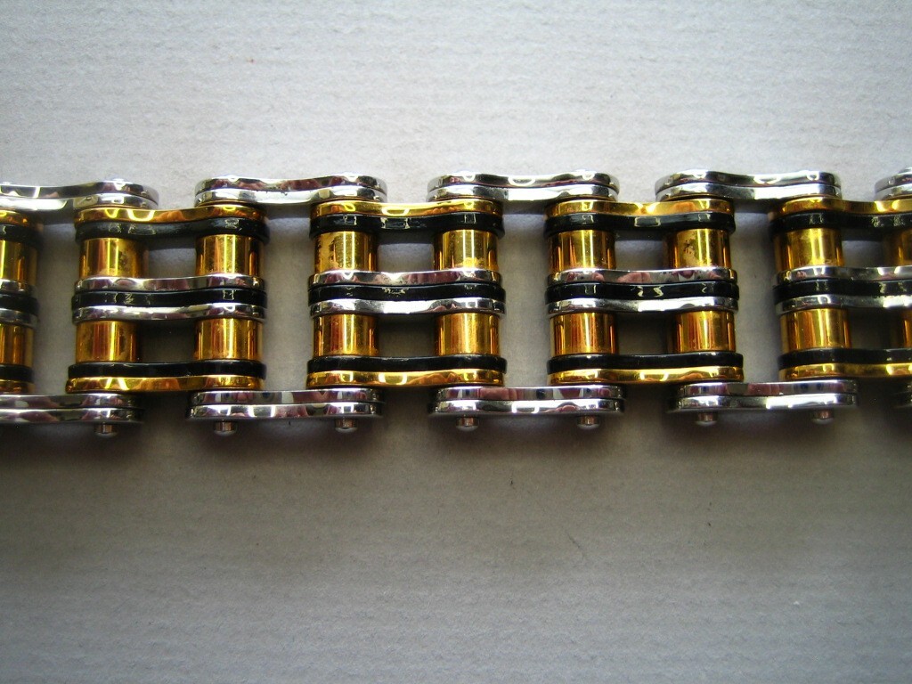STAINLESS STEEL MOTORCYCLE – BICYCLE CHAIN BRACELET