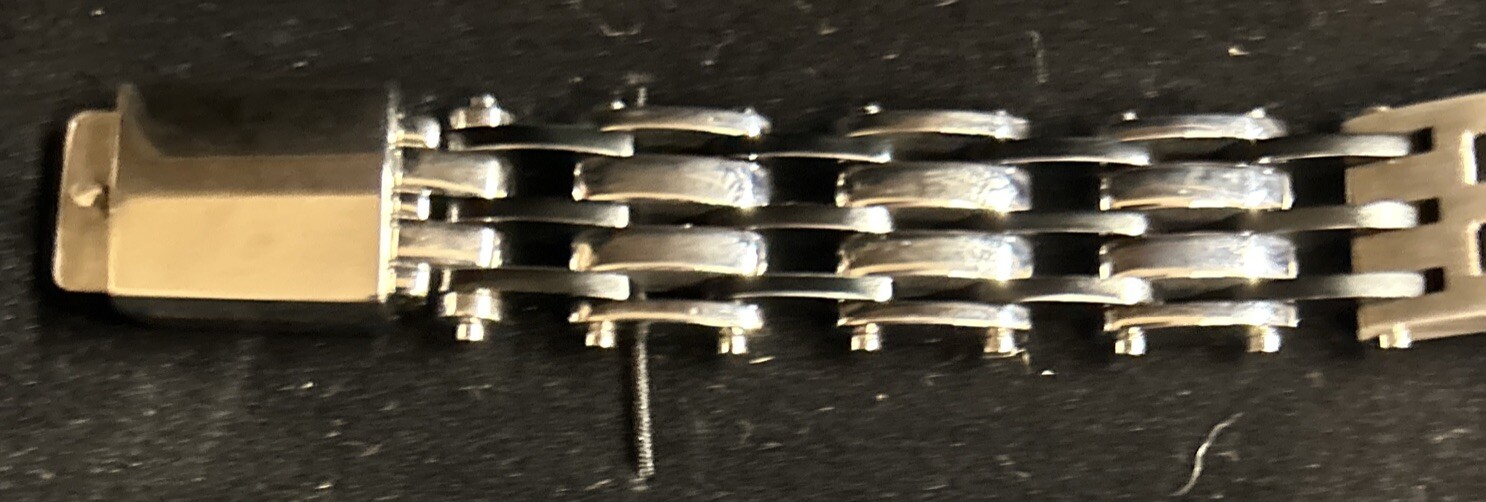 Italian Bracelet Stainless Steel WITH CASE NEW NEVER WORN 8 INCHES