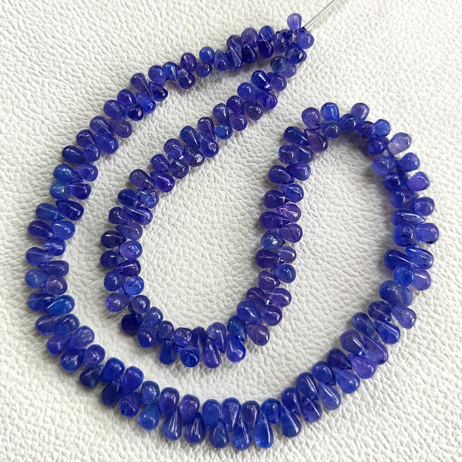 Tanzanite Smooth Teardrop Beads 6×4 to 7×5 mm 16″ Strand Genuine Tanzanian Gems
