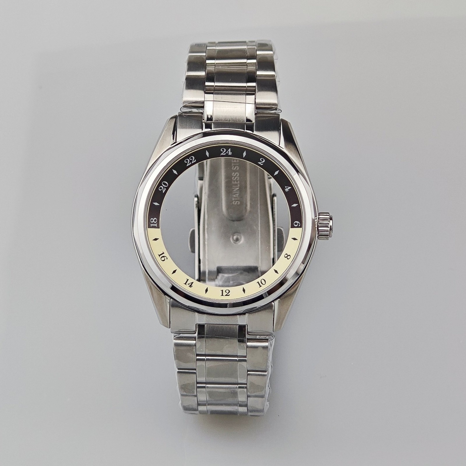 39.5mm Stainless Steel Case+Strap Sapphire Glass For NH34 NH35 NH36 28.5mm Dial