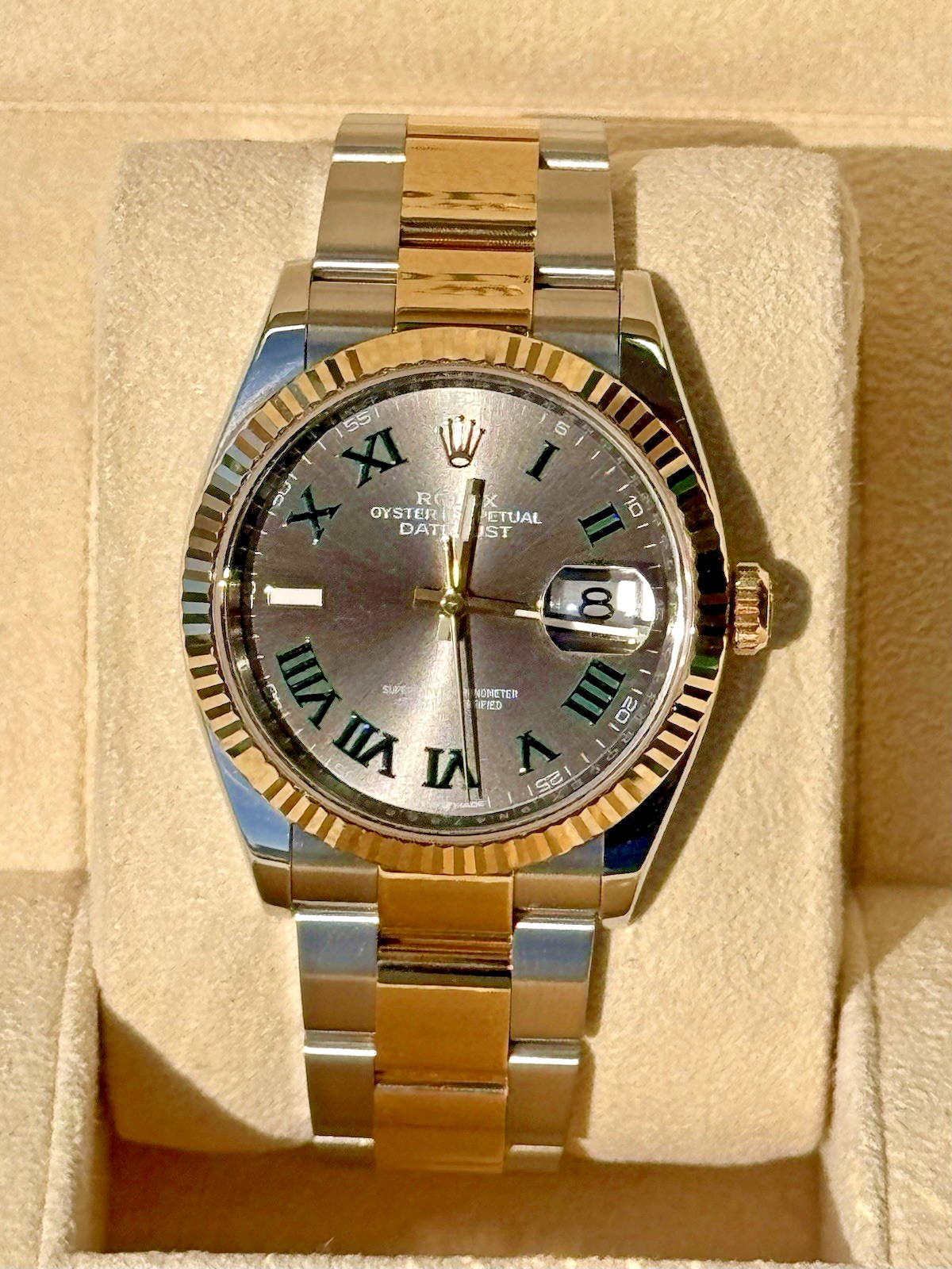 Rolex Datejust 36 126233 Wimbledon Dial Steel Gold Jubilee Box Papers 2024