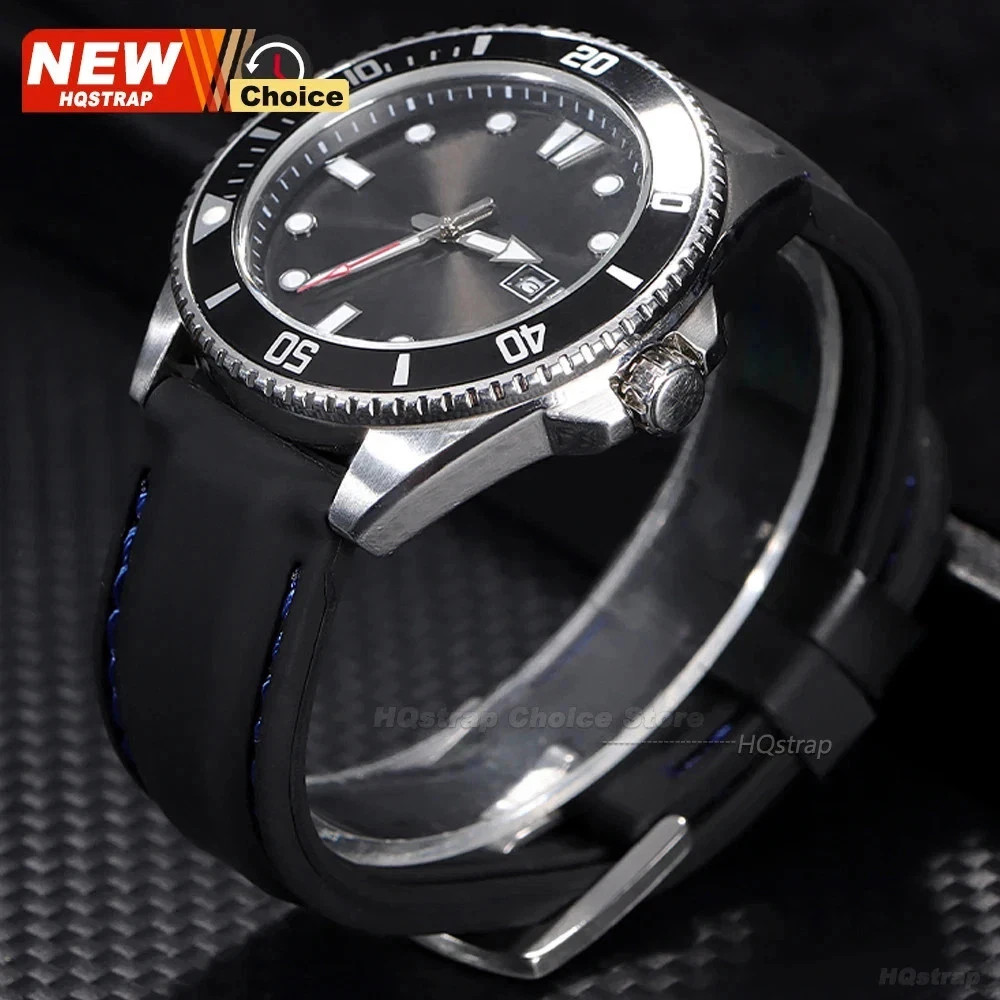 Stitching Sports Silicone Watch Band 18mm 20mm 22mm 24mm 26mm Thick Rubber Strap