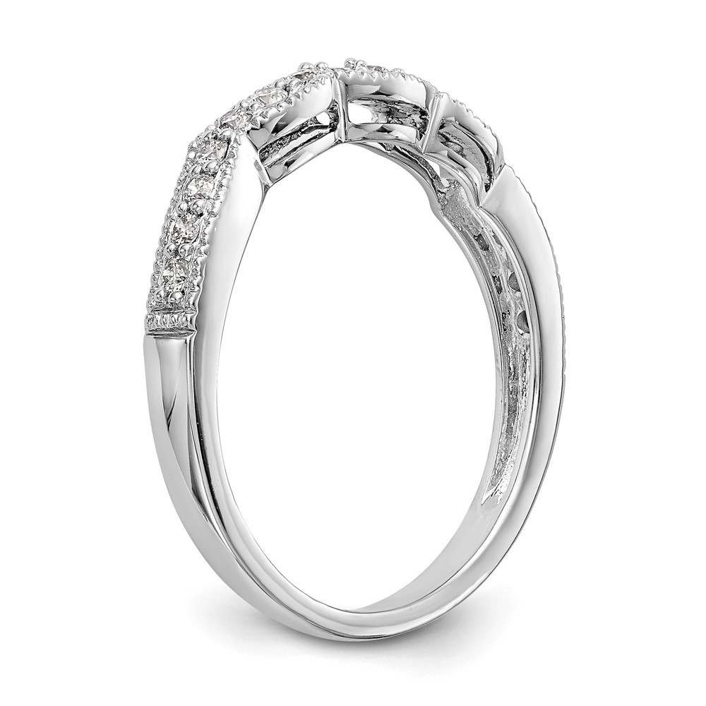 14K White Gold 1/4 Ct Lab Grown Diamond Wedding Band Ring Size 7 for Women