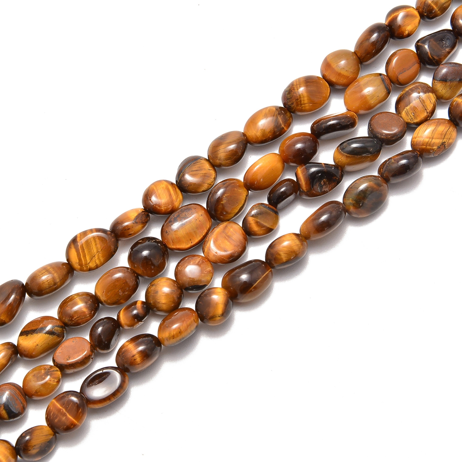 Natural Yellow Tiger Eye Pebble Nugget Beads Approx 5-8mm 15.5″ Strand
