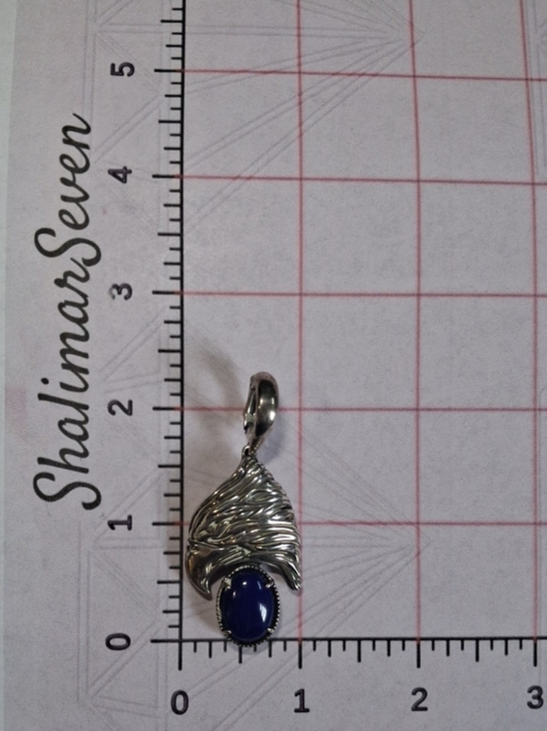 Carolyn Pollack & Fritz Casuse American West Eagle & Lapis Enhancer Pendant