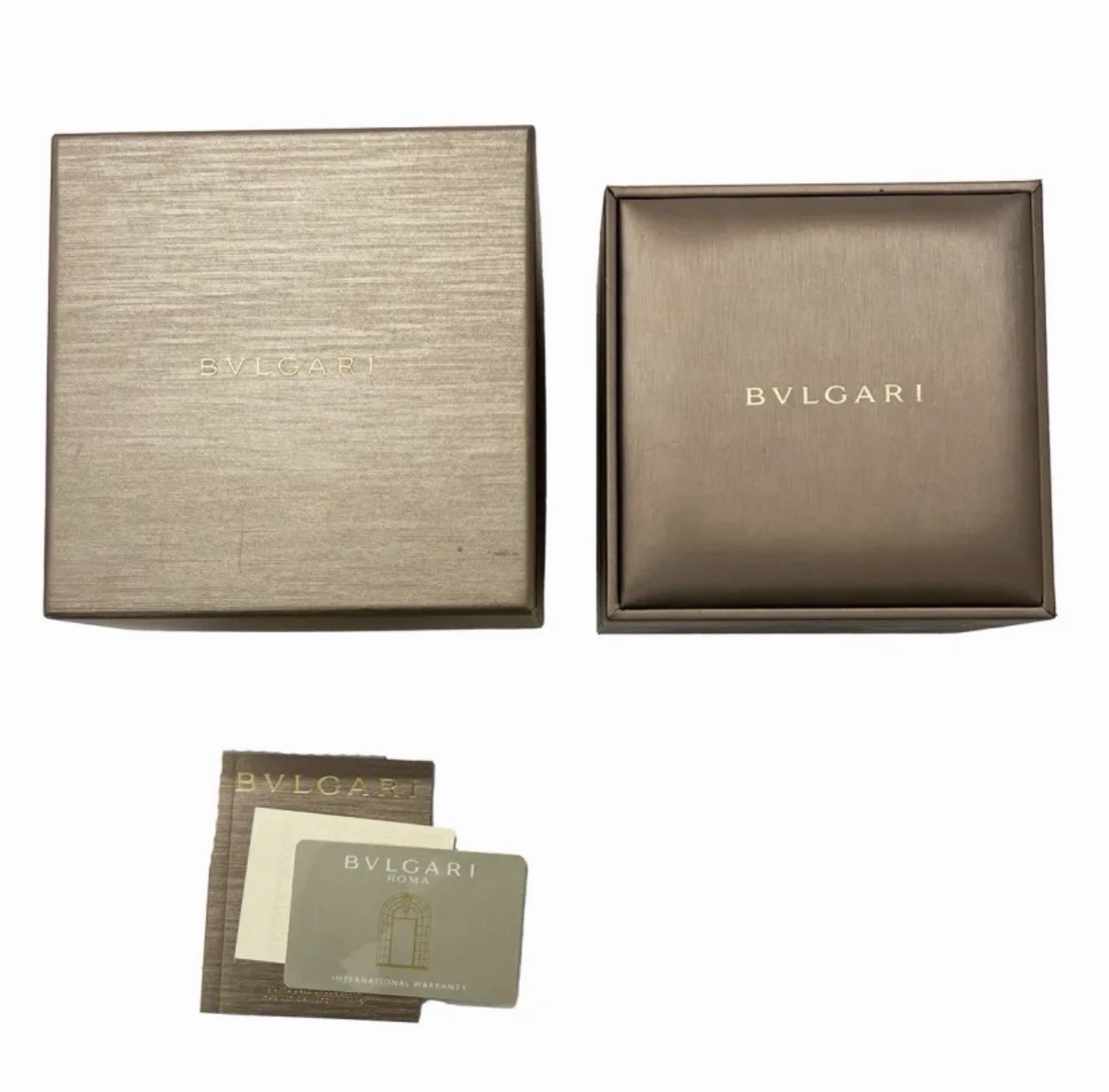 Bvlgari Lvcea Tubogas 33mm Two-Tone Diamond Bezel Red Dial Ref. 103123 FULL SET