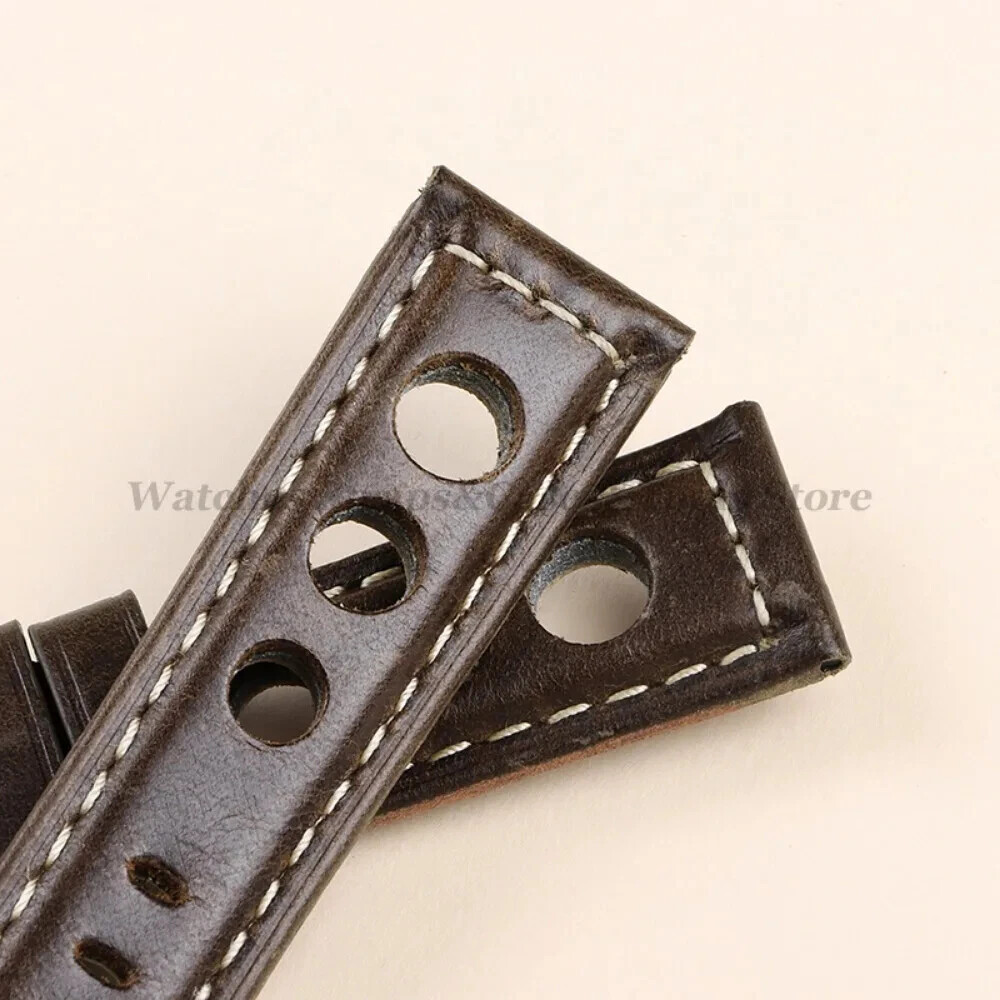 New Correa De Reloj De Piel De Vaca Pulsera De Cuero Genuino De 20mm 22mm Y 24mm