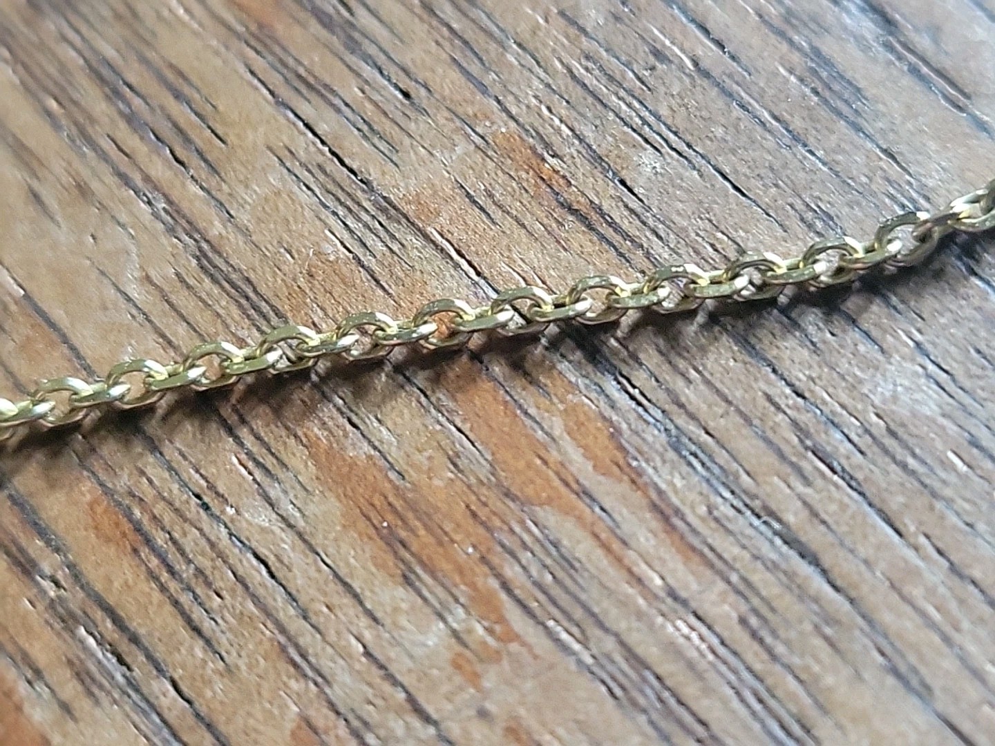 14K Yellow Gold 20″ Cable Link Chain & ~0.36ct Natural Solitaire Diamond Pendant