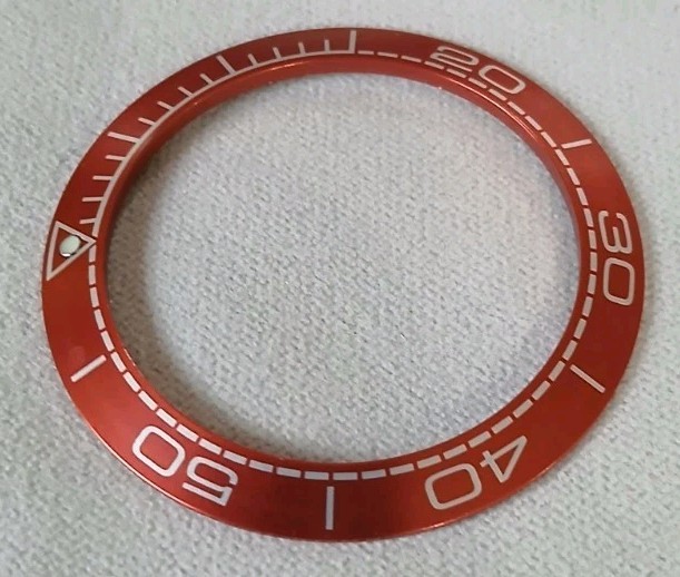 41.5mm Red bezel insert For Omega Seamaster Planet Ocean Seiko Mod Aluminium