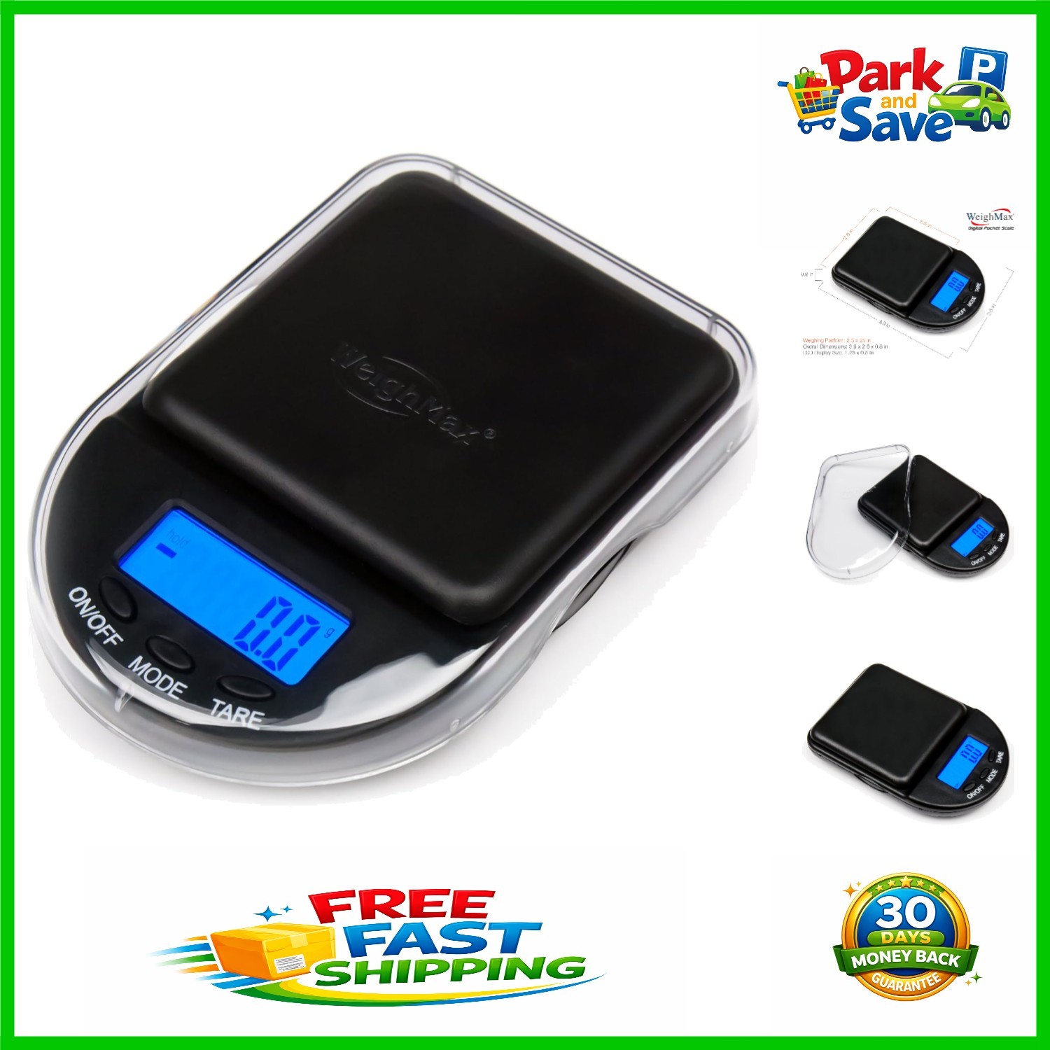 Black Digital Pocket Scale 650g Capacity with 0.1g Precision – Jewelry & Coins