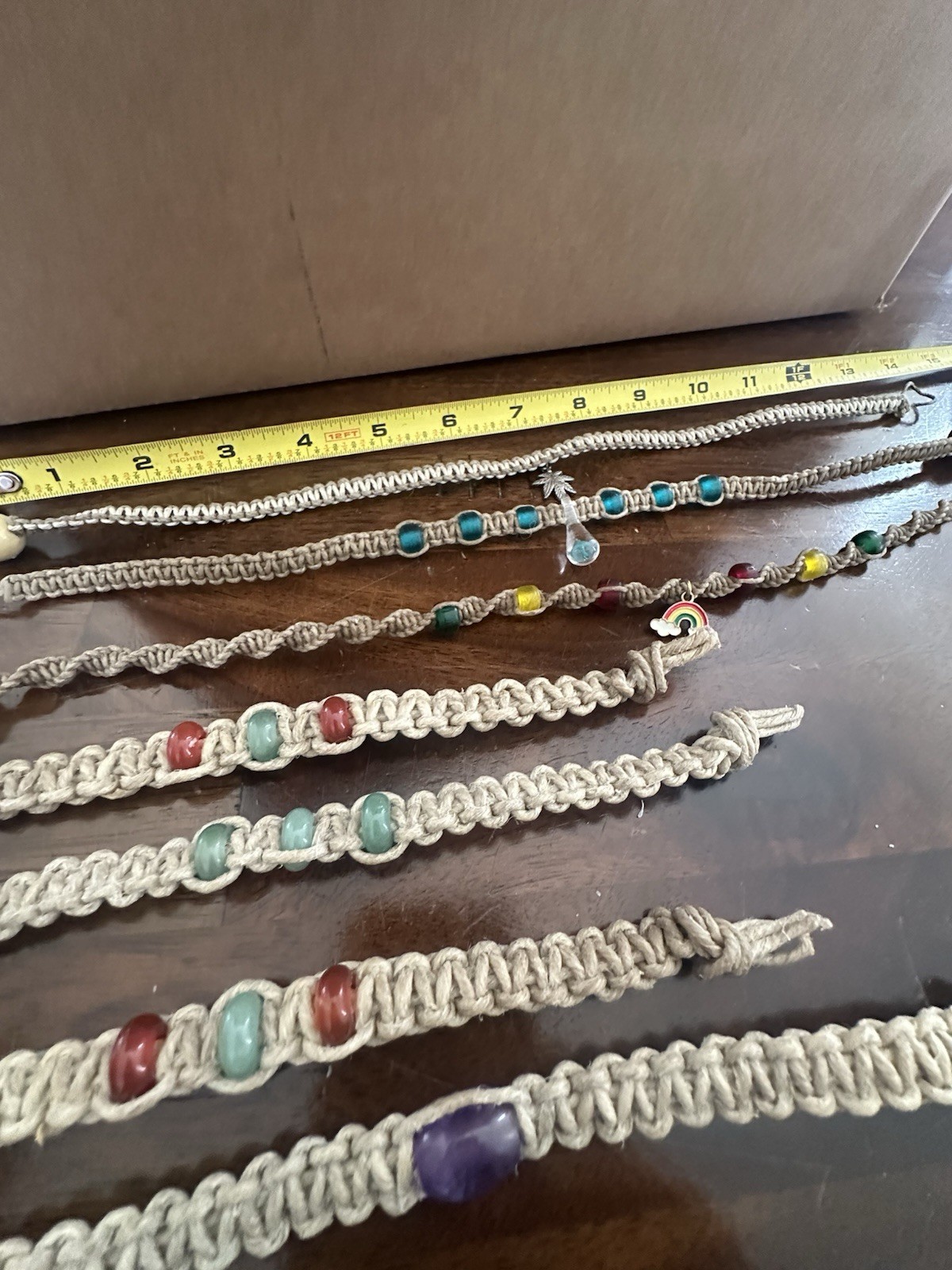 Handmade Hemp Necklace And Bracelet Lot
