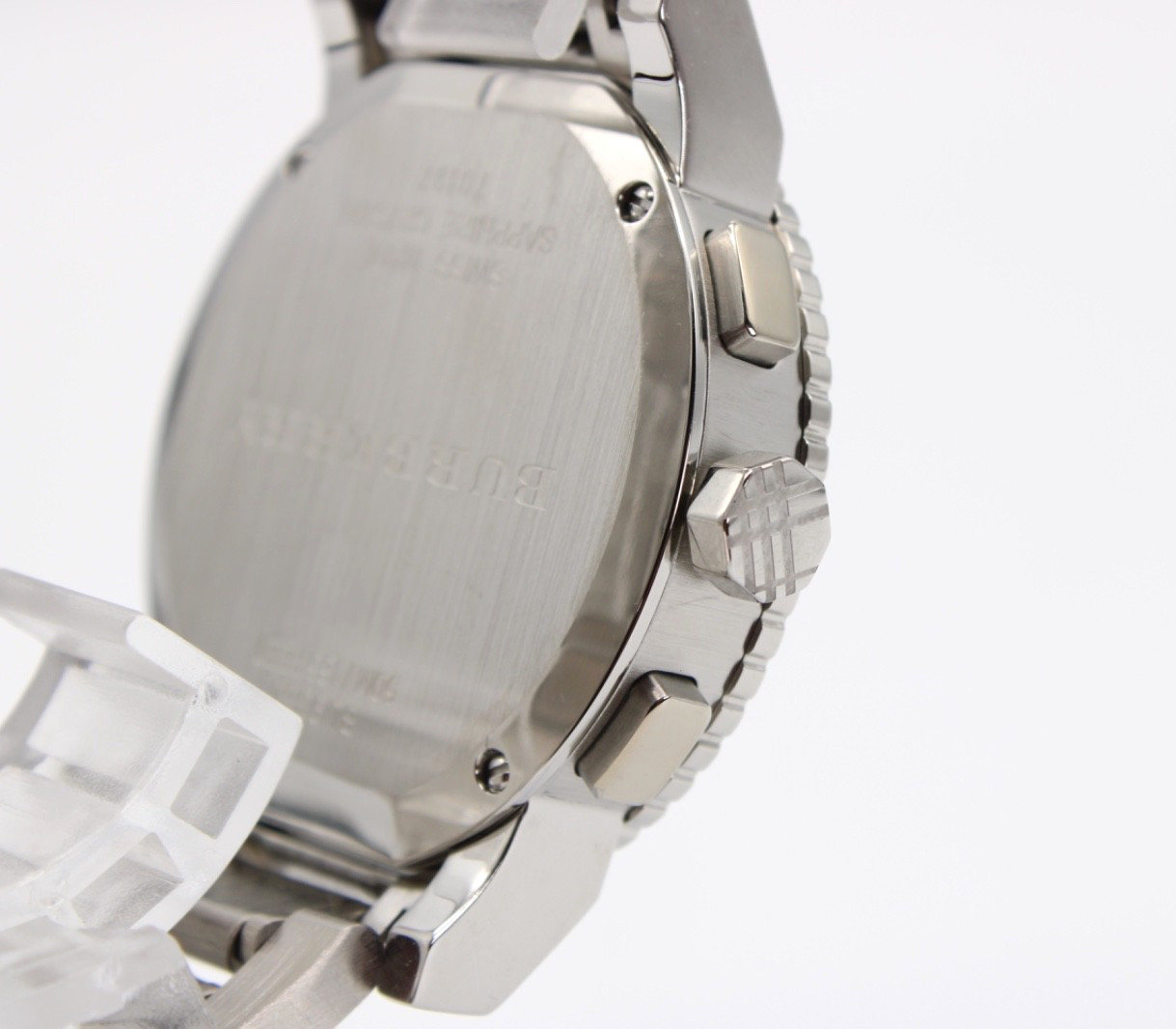 BURBERRY THE CITY BU9380 Stainless Steel Black Dial Chronograph Men’s Watch