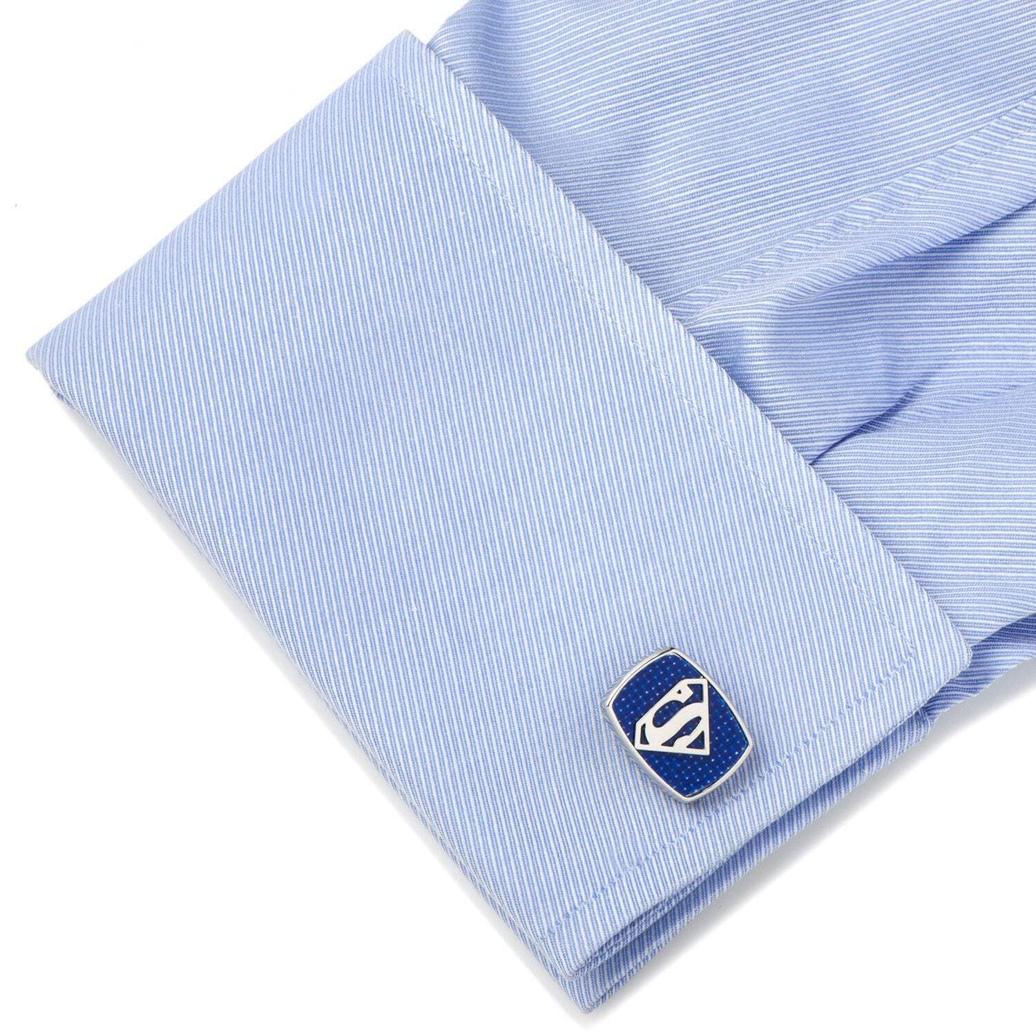 👔 DC Superman Stainless Steel Carbon Fiber Cufflinks