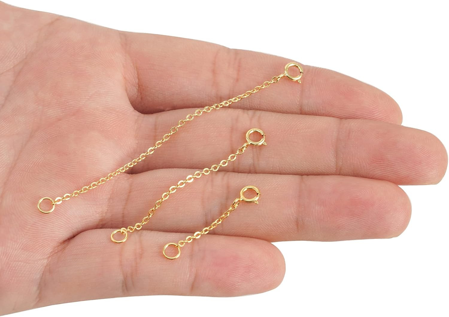 Gold Necklace Extenders 14K Extender Chain 925 Sterling Silver Extension Bracele