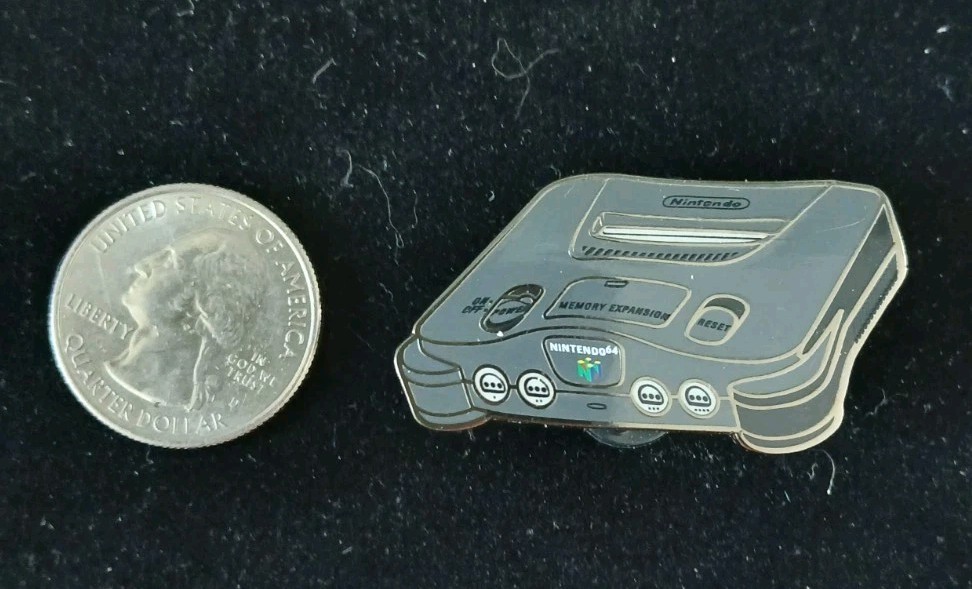 Nintendo 64 Console CUSTOM ENAMEL PIN Grey 90s Video Game Retro Gaming