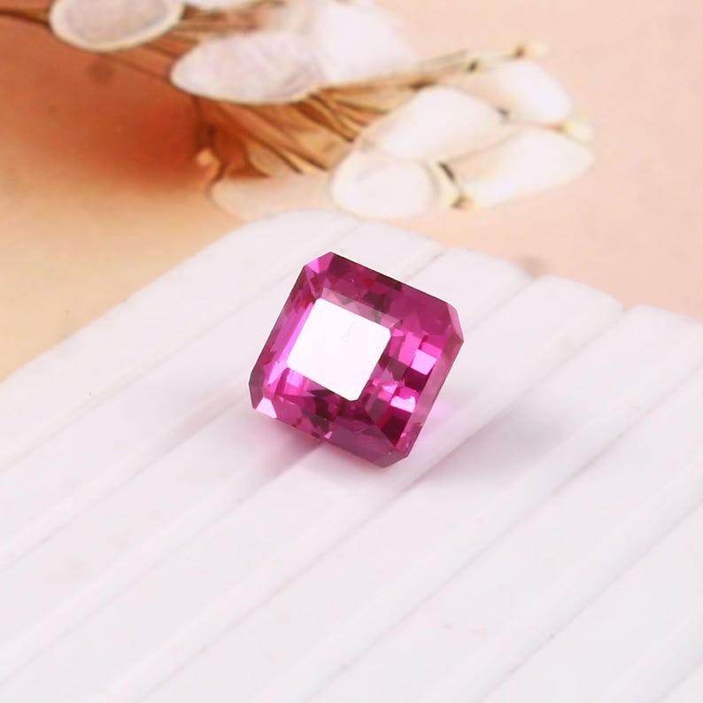 8.95 Ct Pink Sapphire Radiant Emerald Cut CERTIFIED Loose Gemstone For Jewelry