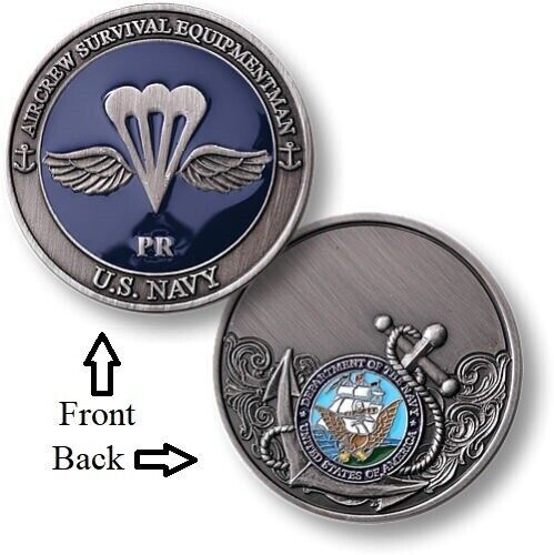 PR = Aircrew Survival Equipmentman ~ Airdale ~ Navy Airman Challenge Coins ~