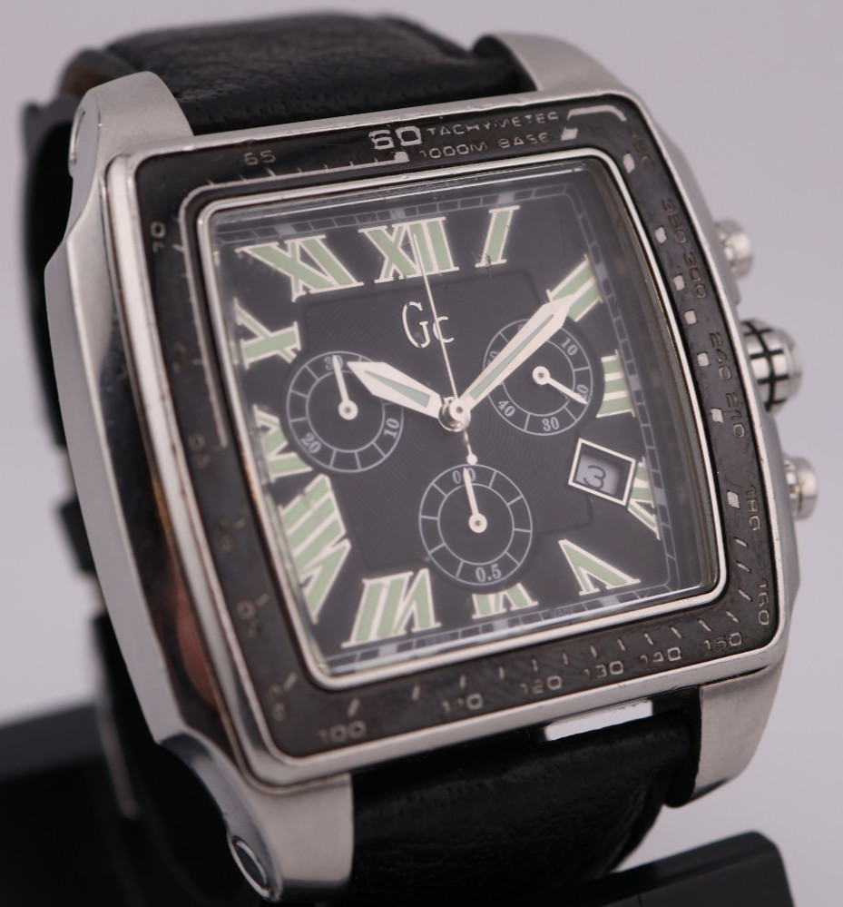Guess Collection Swiss Made Men’s Chronograph Watch – GC 30007GA – New Battery