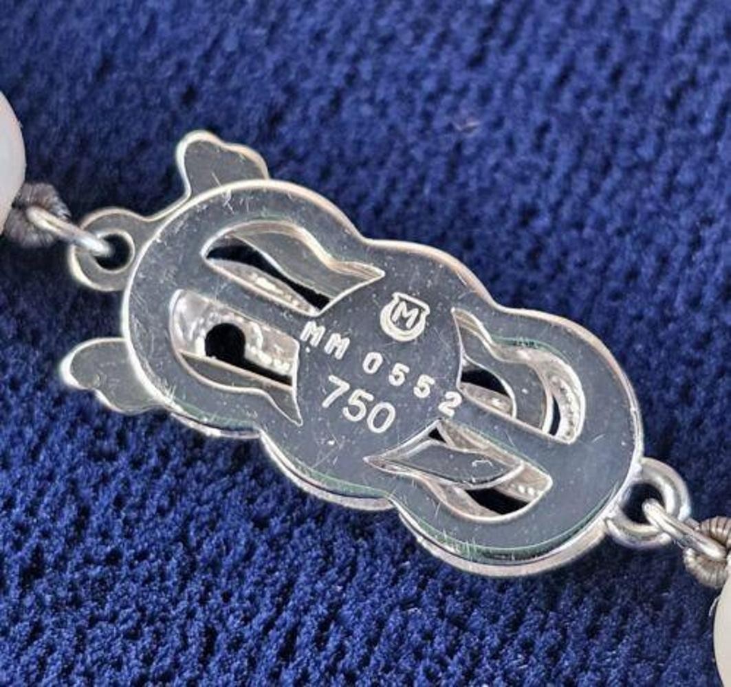 Mikimoto Marilyn Monroe Pearl Strand Necklace 7-9mm 16″ 18k Diamond Limited rare