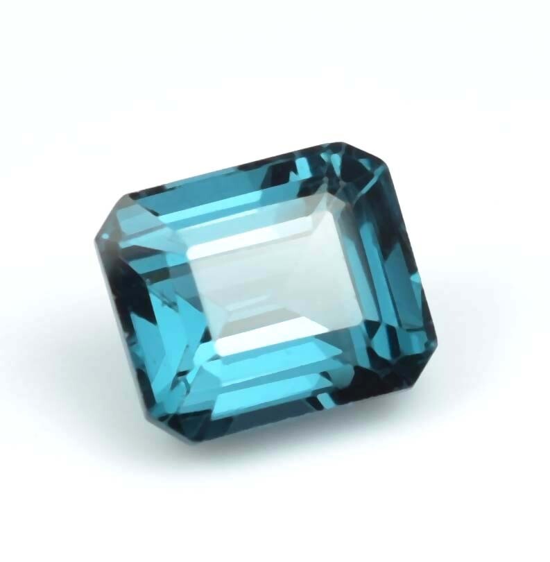 10×8 MM Natural Indicolite Blue Green Tourmaline Radiant Cut Loose Gemstone