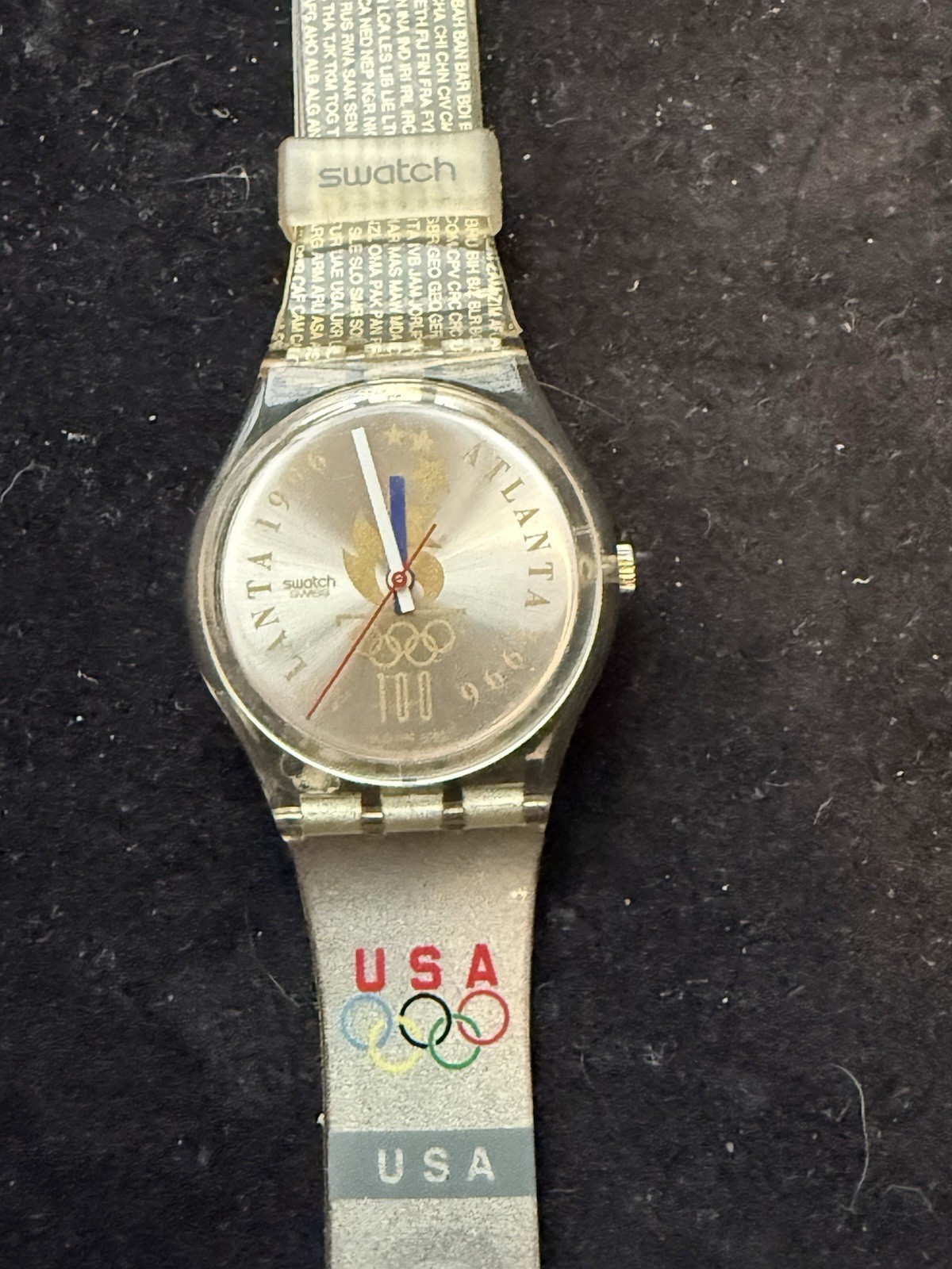 Vintage Swatch USA Olympic Team 1996 Swiss Watch – GZ150J – New Battery