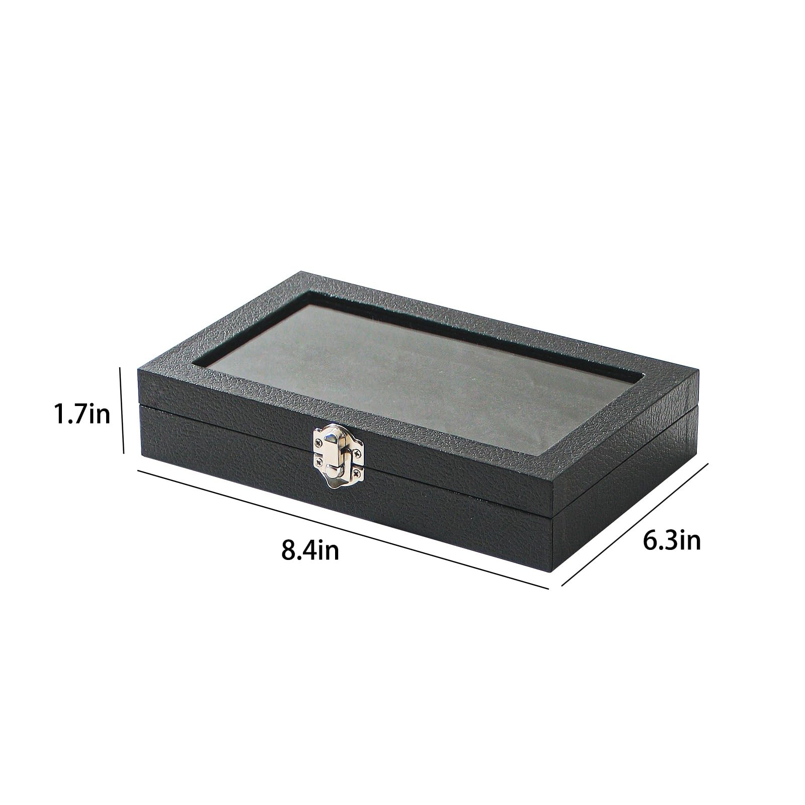 Kanwoder Ring Organizer Box for Jewelry,Rings Cufflinks 30 Slots, Black