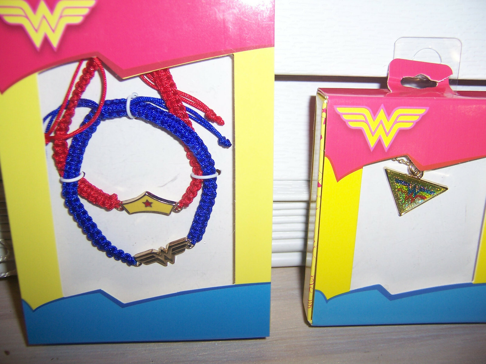 Lot Of 4 Boxes Jewelry WONDER WOMAN AS PICTURED